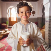 Lait frais de chèvre naturel