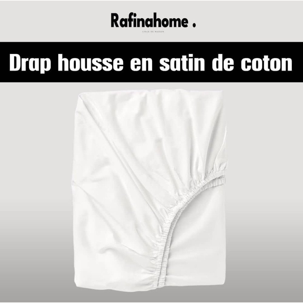 Drap housse en satin de coton 90cm*190cm Drap housse en satin de coton 90cm*190cm