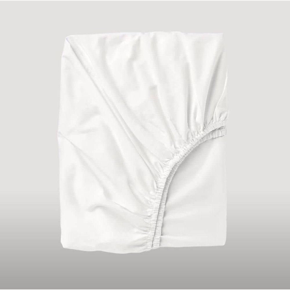 Drap housse en satin de coton 200cm*200cm Drap housse en satin de coton 200cm*200cm