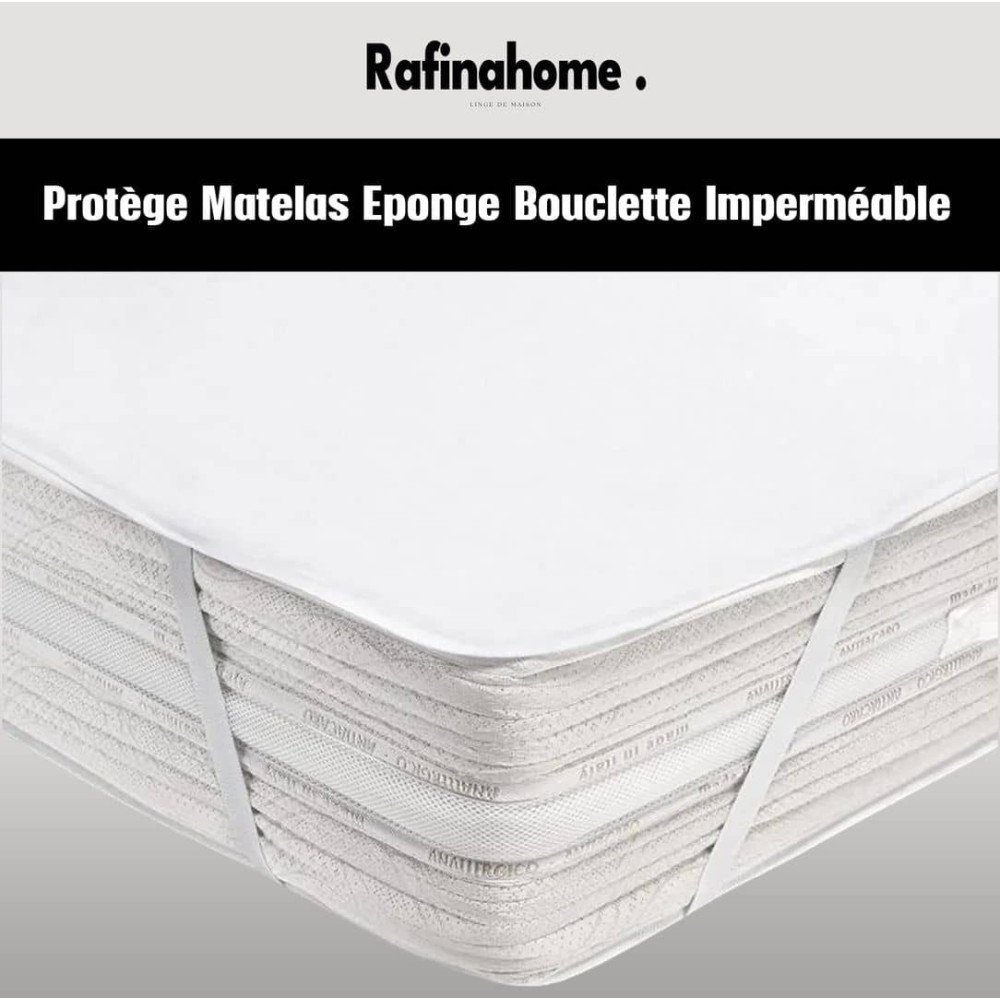 Protège-matelas en éponge bouclette, imperméable. Protège-matelas en éponge bouclette, imperméable.