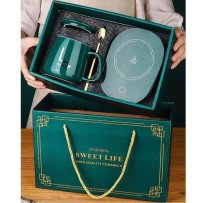 Tasse à café en céramique + coussin chauffant automatique Économie d'énergie rapide Chaleur