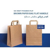 Sac kraft à poignées plates