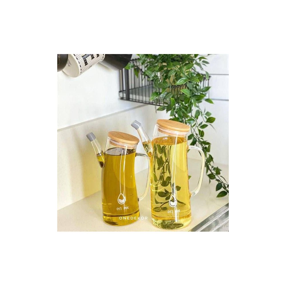 Bouteille d'huile en verre aux formes variées Bouteille d'huile en verre aux formes variées