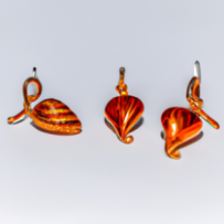 Boucles d'Oreilles en Argent et Ambre