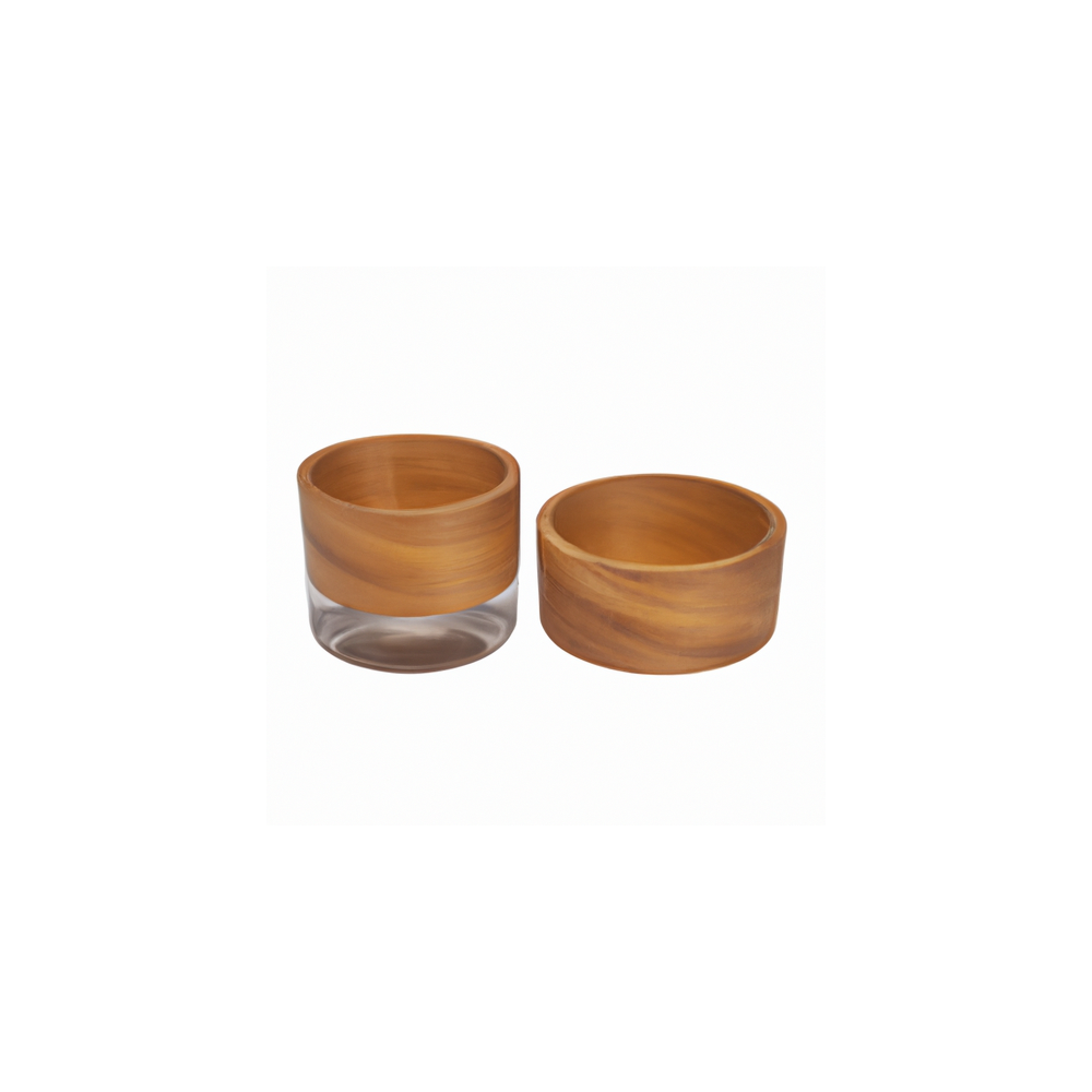 Set de Sous-Verres en Bois de Chêne Set de Sous-Verres en Bois de Chêne