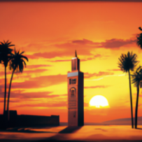 Illustration "Coucher de Soleil à Marrakech"