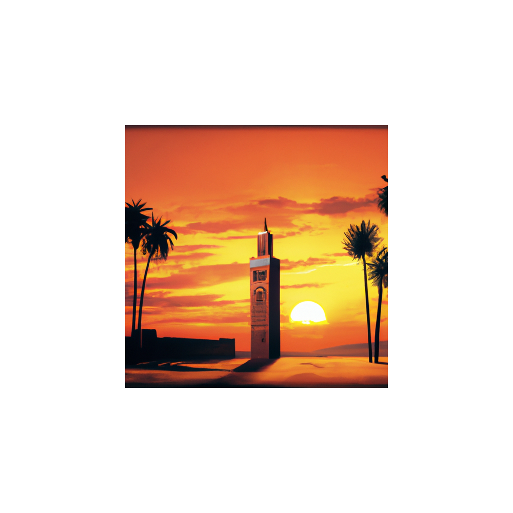 Illustration "Coucher de Soleil à Marrakech" Illustration "Coucher de Soleil à Marrakech"