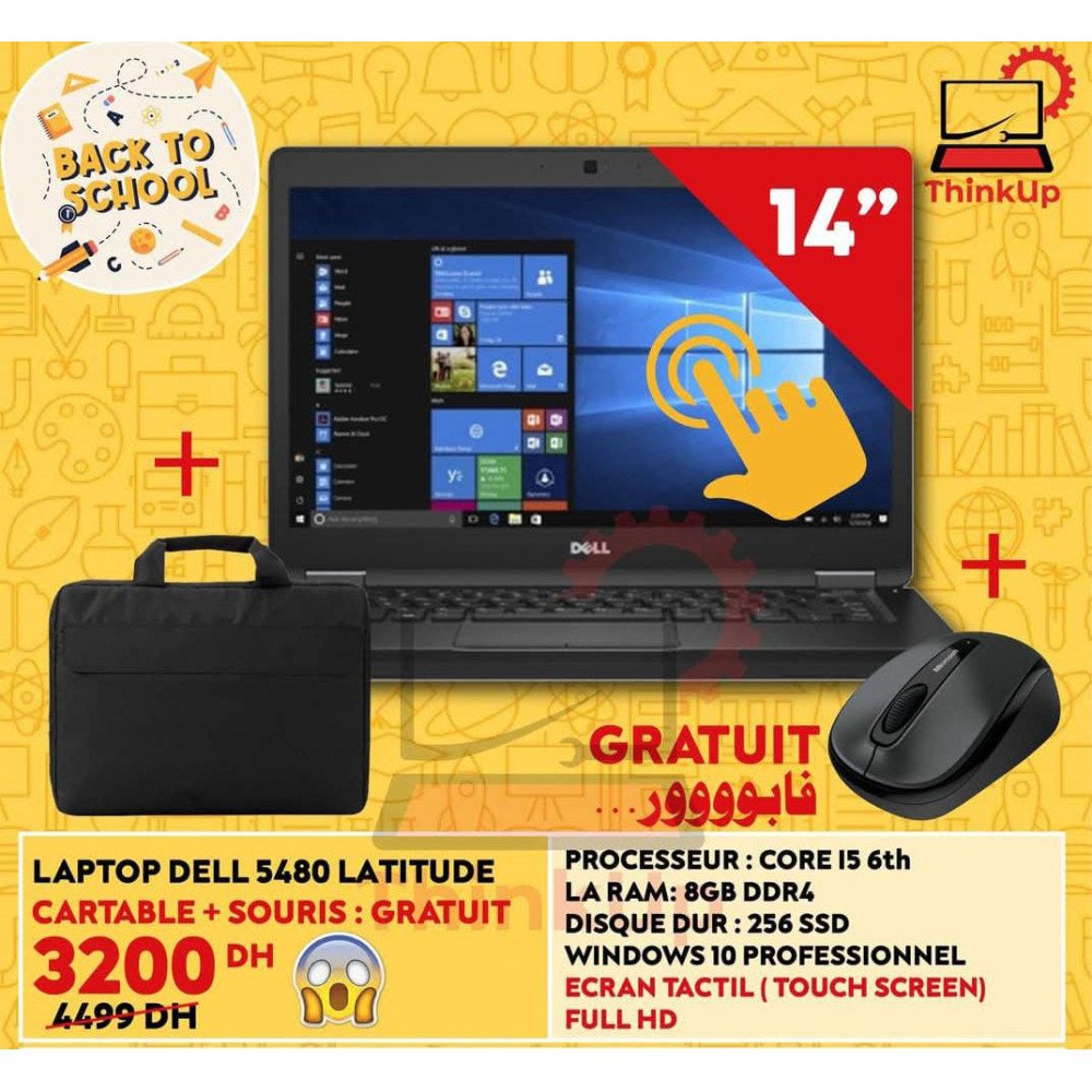 Dell Latitude 5480 Ecran Tactile Touche screen FULL HD Dell Latitude 5480 Ecran Tactile Touche screen FULL HD